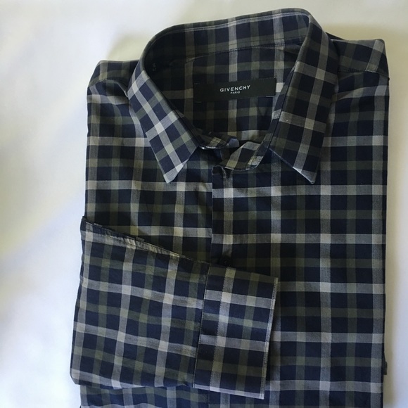 Givenchy Paris Fitted LongSleeve ButtonPlaid Shirt - Picture 8 of 8